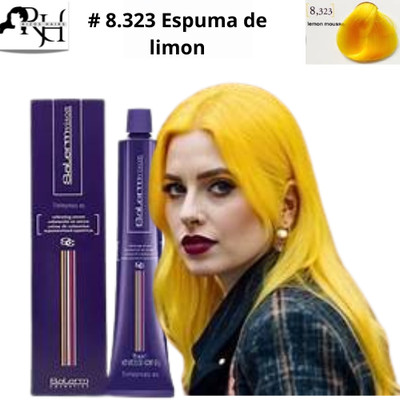 Tinte permanente en crema Salerm Vision #8.323 Espuma de limon 2.3 oz
