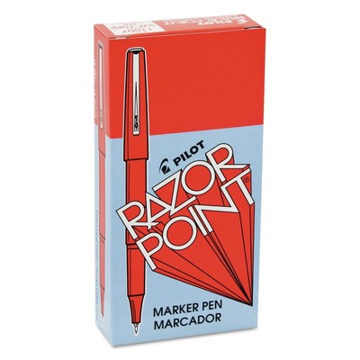 Pilot 11007 0.3 mm Razor Point Fine Line Porous Point Pen - X-Fine, Red (DZ) New