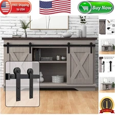 Super Mini Barn Door Hardware Kit 6FT for Modern Sliding Doors - Easy Install