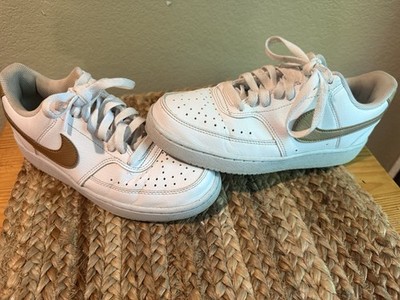 Nike Court Vision Next Nature Low White Gold Woman s Size 7