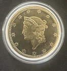 Tribute Coin Liberty Head Gold 24KT $1 - 1849 TYPE 1 - #9 Au