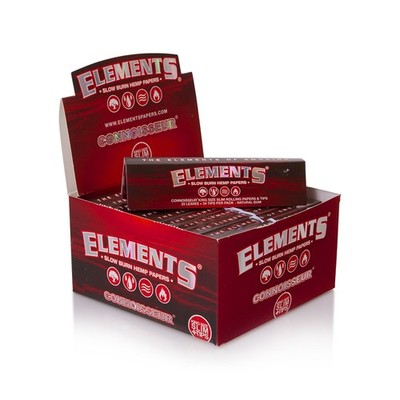 Elements ROT Hanf King Size Slim Papiere Kenner mit Spitzen 3 6 9 12 24
