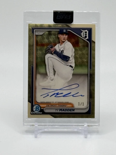2024 Bowman Chrome TY MADDEN Prospect Superfractor On Card Auto #1/1 - Tigers