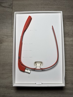 Google Glass Explorer Edition Tangerine XE Wearable Smart Glasses W/Box & Earbud
