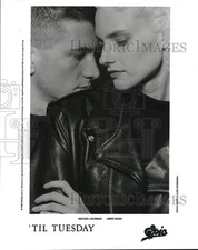 1988 Press Photo Michael Hausman & Aimee Mann of 'Til Tuesday - pip10280