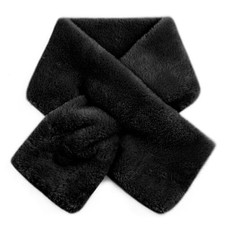 Faux Fur Scarf for Women, Fur Collar Scarf for Girls, Neck Shrug Scarves Black