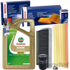 BOSCH FILTERSET+CASTROL 5W30 ÖL passend für AUDI A3 8L VW BORA GOLF 4 BEETLE TT