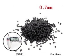 0.7mm Cross Section O-Rings NBR Nitrile Rubber 2mm- 4.8mm OD Oil Resistant Seals