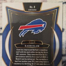 2024 Panini Select Kaiir Elam Buffalo Bills Concourse No. 8 NFL Football Card
