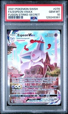 Pokemon Espeon Vmax Fusion Strike Secret Rare Full Alt Art 270 PSA