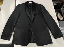 Boys Calvin Klein Black Tuxedo Jacket Satin Lapels Two Button Size 14 Regular