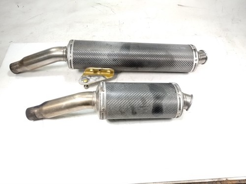 00 Par de tubos silenciadores de escape de carbono izquierdo y derecho Ducati Monster M750 M900 REMUS - Imagen 12 de 12