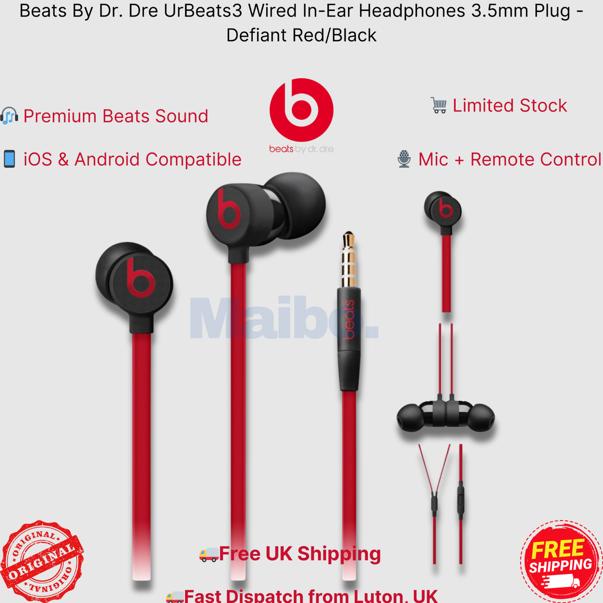 Urbeats Auricolari Dr Dre Beats By Dre UrBeats3 Plug Wired In-Ear