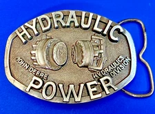 John Deere Hydraulic Power Division Company Silver Tone SPEC-CAST Belt Buckle
