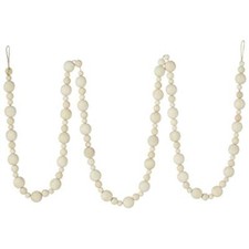 RAZ Imports 6 Foot Wooden Bead Garland - Holiday Garland Decoration
