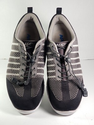 Apex Bolt Mens Running Shoes Sneakers Blk Stripe Knit Low  display picture 2