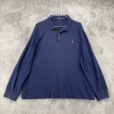Polo Ralph Lauren Shirt Mens XL Blue Classic Fit Polo Rugby Golf Preppy READ