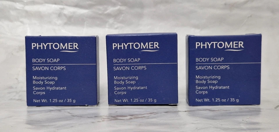 PHYTOMER Hydratante Corps Savon Paquet De 3 35g 35.5ml Voyage Taille Neuf En Box - Photo 3/4