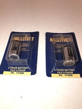 Pair of MultiVet 3-Volt BAT11306 Replacement Lithium Battery New in Box