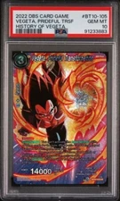PSA 10 GEM MINT VEGETA PRIDEFUL TRANSFORMATION BT10-105 HISTORY OF VEGETA DBS