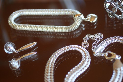 VNT *:ANNE KLEIN SILVER TONE NK + RING BRACELET & EARRINGS MARRIAGE OF JEWELS:* - Bild 7 von 24