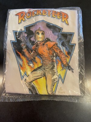 The Rocketeer T-Shirt Dave Stevens 1991 SS Top Lg Stedman Tag. NOS Rare