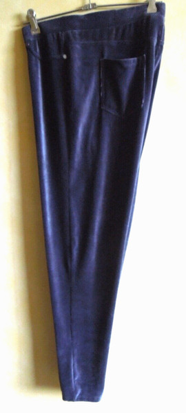 MILLERS  - Ladies - Dark Grey Stretch Velvet Long Leggings / Pants -  Size L  14
