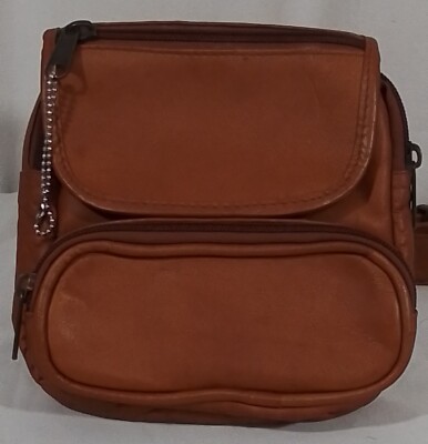EKA FANNY PACK  Brown Leather Top Zipper HIKING OUTDOORS