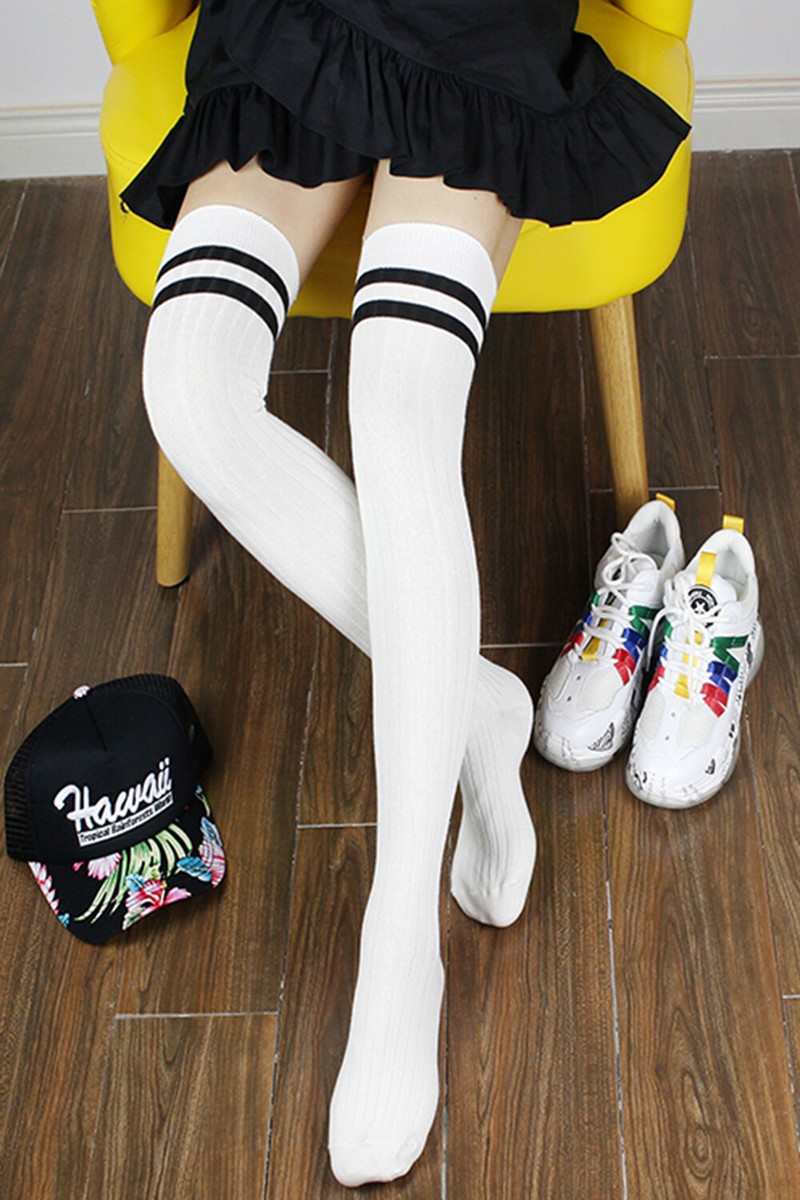 ☆LOVEMEMONSTER☆ Love Ribbon Over Knee SocksBK Ribbon Lace Knee Socks (2022 2nd release) by Baby, the Stars