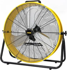 8200 CFM 24 inch Portable High Velocity Drum Fan With Powerful 1/3 HP Motor