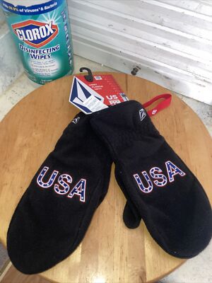 VOLCOM USA   SNOWBOARD Fleece Mitt Gloves Black Size L Snow Ski Warmth 3