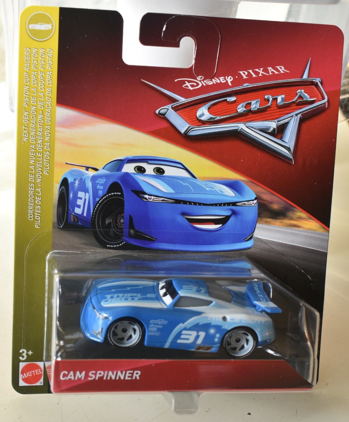 DISNEY PIXAR CARS CHASE RACELOTT CAM SPINNER PACK BRAND NEW FAST USPS