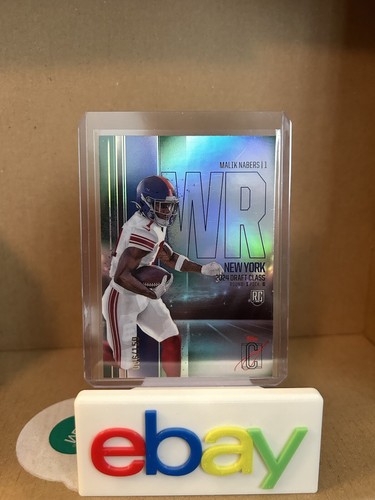 2024 topps signature class chrome Malik Nabers rc Green /150 Giants #RCV-99