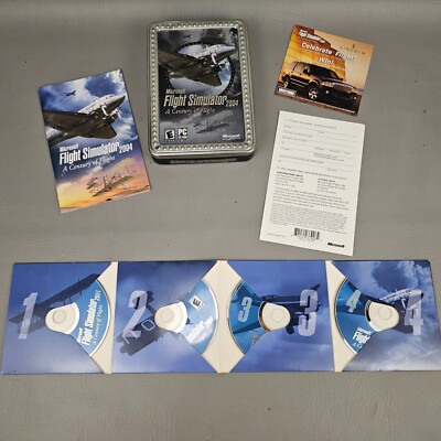 Microsoft Flight Simulator 2004 / A Century of Flight PC CD-ROM Steel book CIB