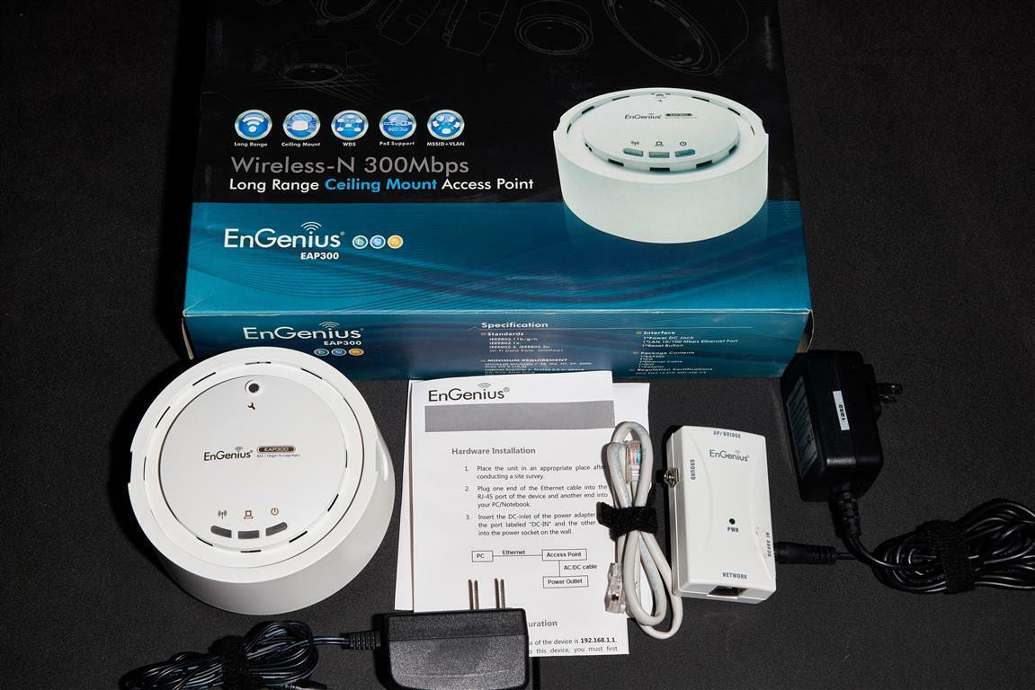 Engenius Wireless-N 300Mbps EAP300 + EPE-5818af POE injector