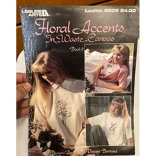 Leisure Arts Leaflet 2009 Floral Accents Waste Canvas Book 8