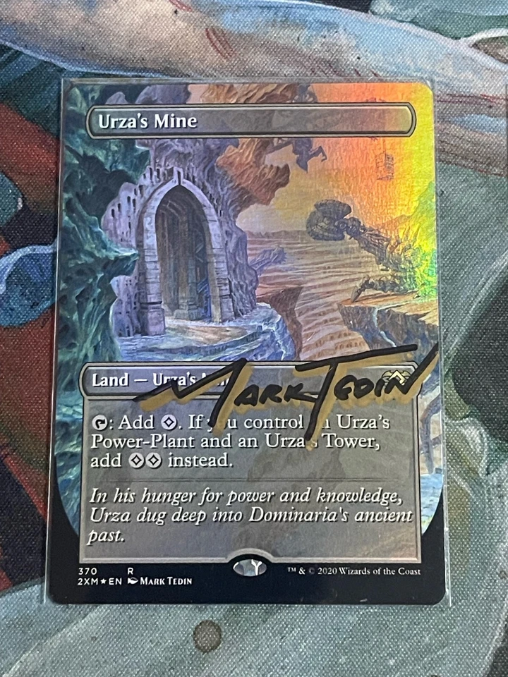 FOIL Urza Lands and Karn Double Masters Borderless Shadow Signed Mark Tedin MTG - Image 3 of 4