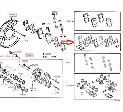 mi様 TOYOTA OEM FACTORY FRONT BRAKE PAD SHIM KIT 1998-2002 LAND CRUISER