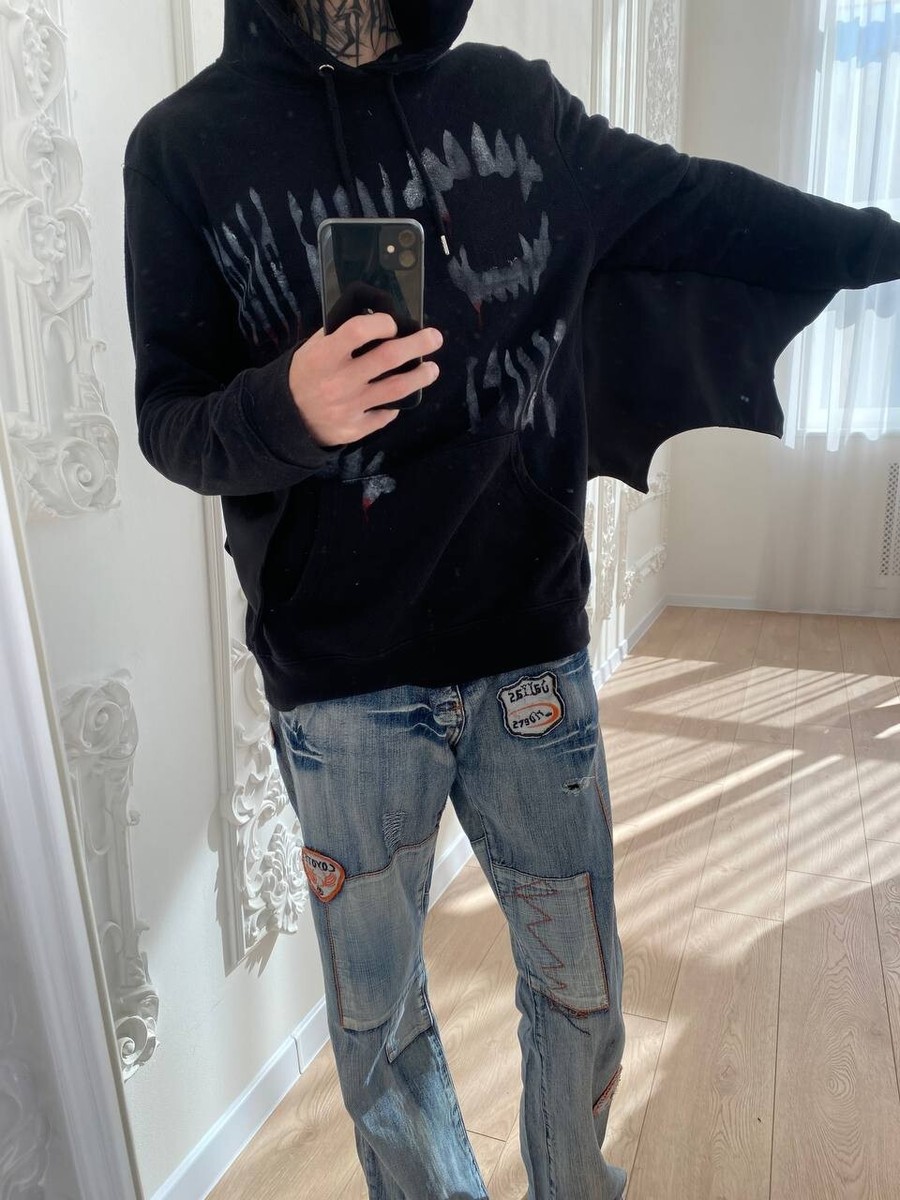 VTG Custom Hoodie opium y2k grange sk8. Hoodie Vampire.bat hoodie