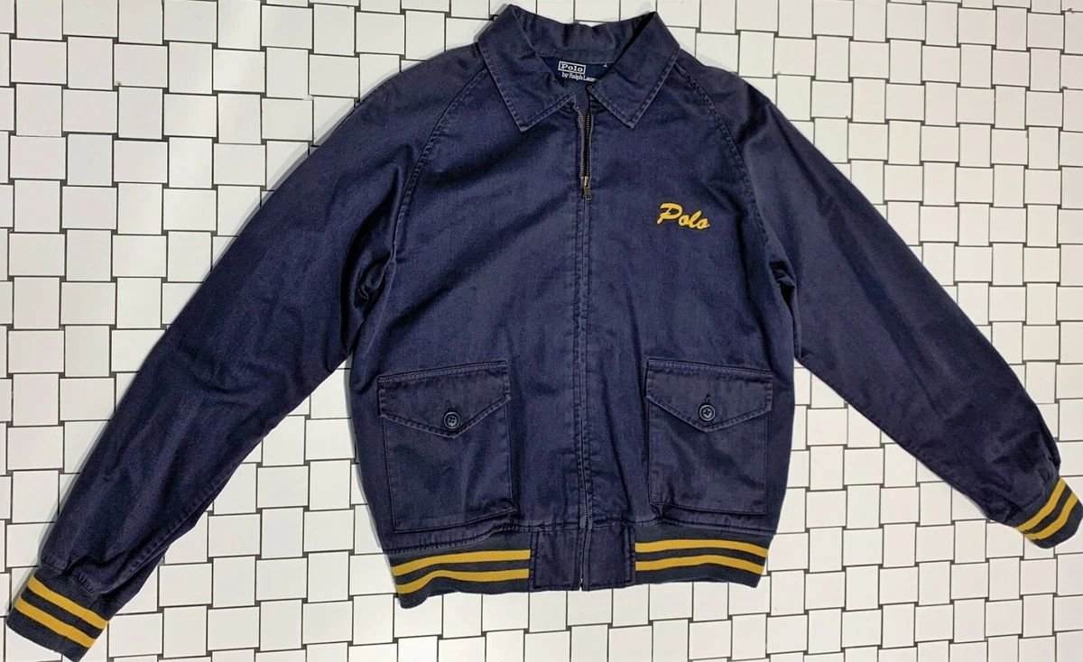 Vintage Ralph Lauren Polo Men's Medium Blue and Yellow