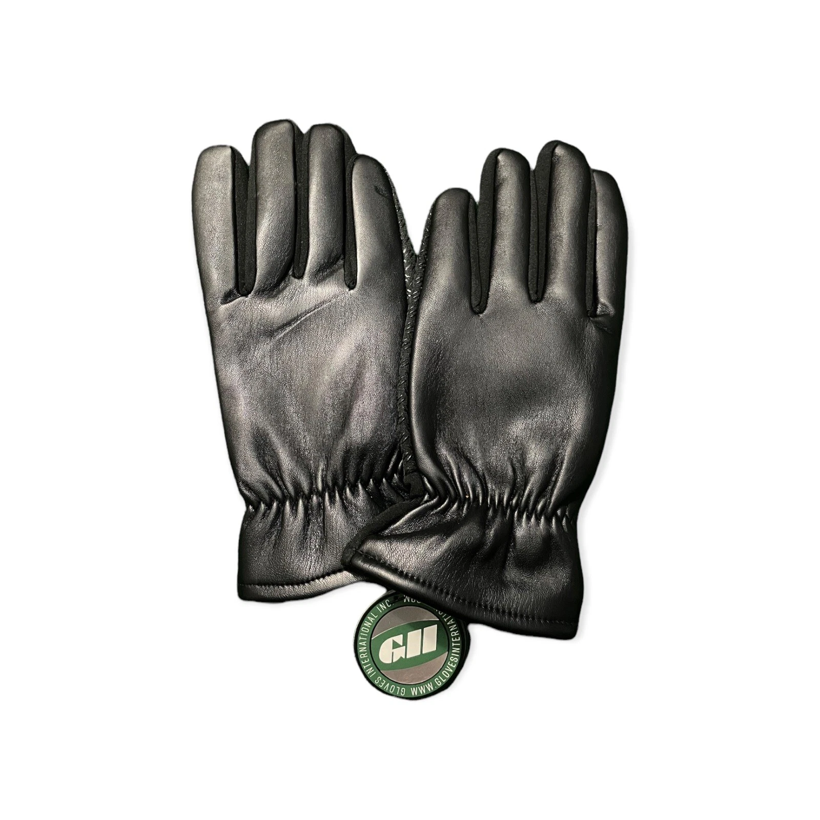 GII MENS TOUCHSCREEN LEATHER GLOVES, black NWT L/XL