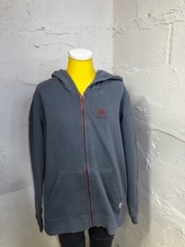 Boys Burton Full Zip Hoodie Jacket Sweatshirt Youth Medium gray With Flaw