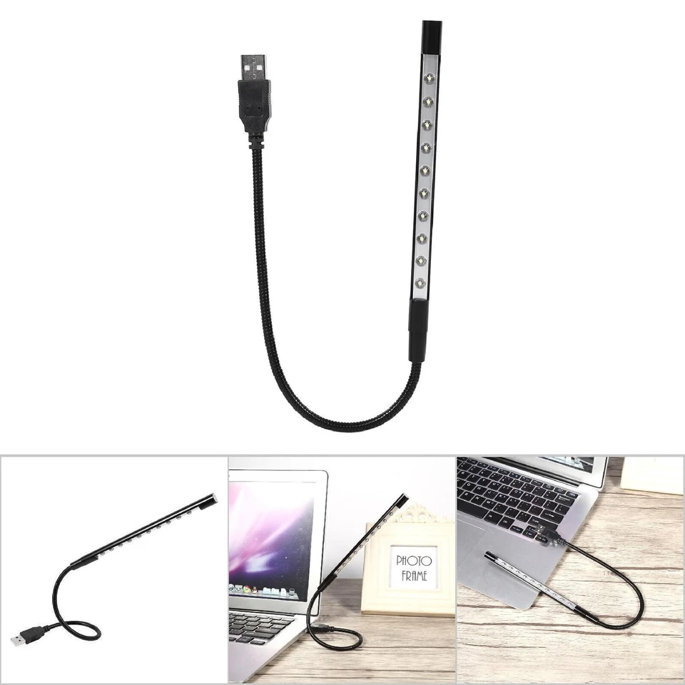 Linterna de luz de lectura LED mini USB flexible de 5 V para computadora portátil PC Foto 4 de 4