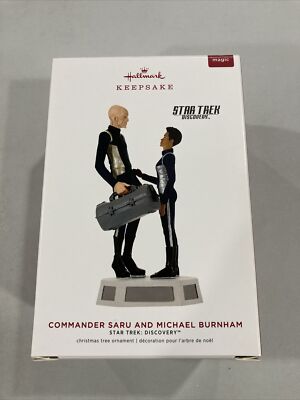 2019 Hallmark Keepsake Commander Saru & Michael Burnham Ornament Star Trek NIB