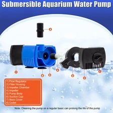 Adjustable Submersible Powerhead Water Pump 90 GPH
