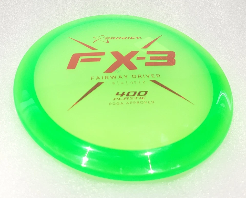 Prodigy Discs FX-3 400 Plastic Fairway Driver Green W/Red Stamp 174G NEW - Image 3 of 3