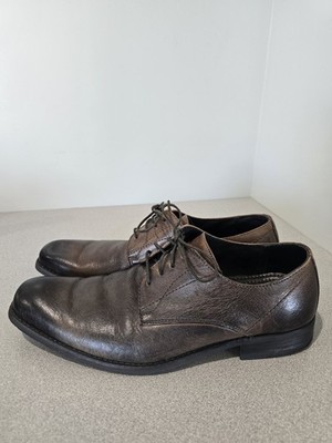 Alfani Men's 10 M Classy Brown Leather Lace Up Dress Shoes