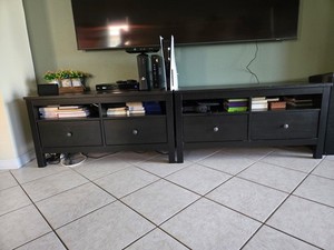 IKEA HEMNES 2 drawer TV Stand (two items for a total of four drawers) black