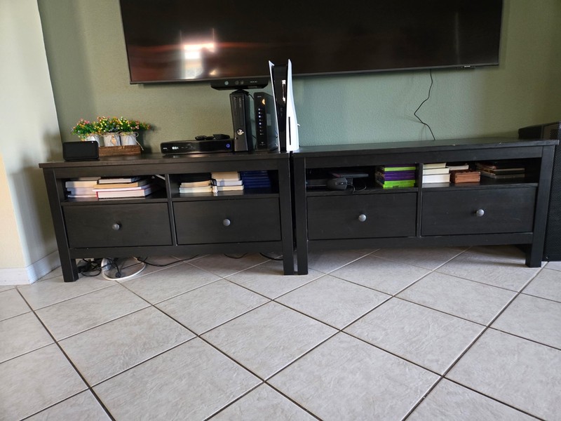 IKEA HEMNES 2 drawer TV Stand (two items for a total of four drawers) black