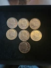 1964,1965,1966,1967,1968,1969 and 1971 Kennedy Half Dollars, circulated..